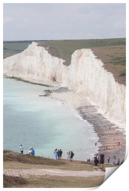 Seven Sisters Cliffs  Print by Graham Custance