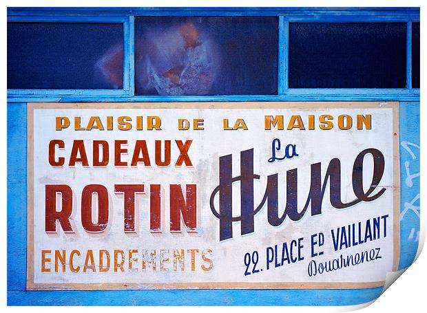 French Sign Print by Stephen  Hewett