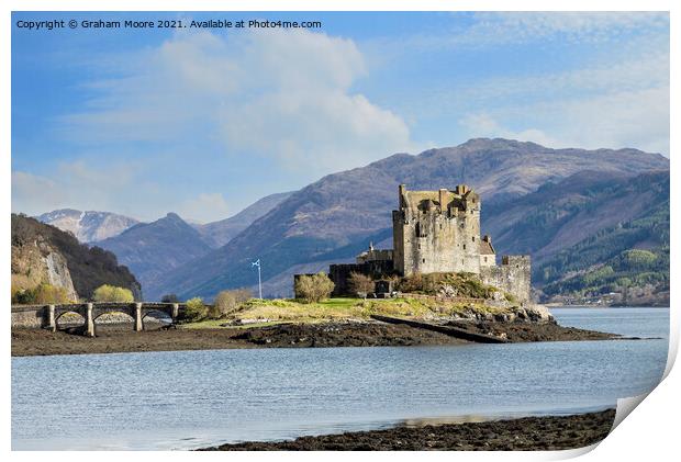 Eilean Donan Castle seen from the north Print by Graham Moore