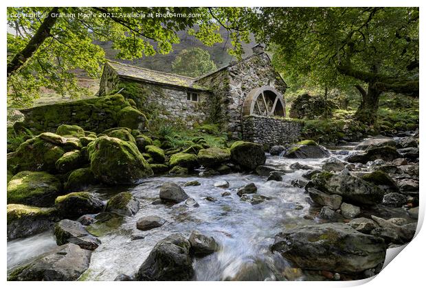 Borrowdale Mill hor Print by Graham Moore