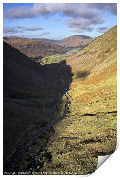 Kirkstone Pass and Brotherswater Print by Graham Moore