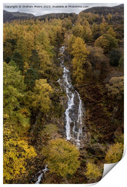 Sour Milk Gills falls Buttermere Print by Graham Moore