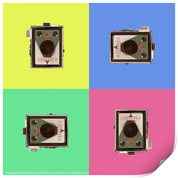 Popart box camera Print by Graham Moore
