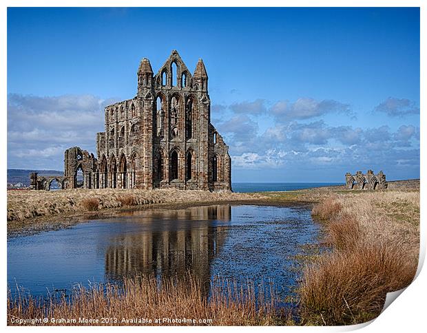 Whitby Abbey Print by Graham Moore