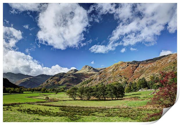 The Langdale Pikes Print by Graham Moore