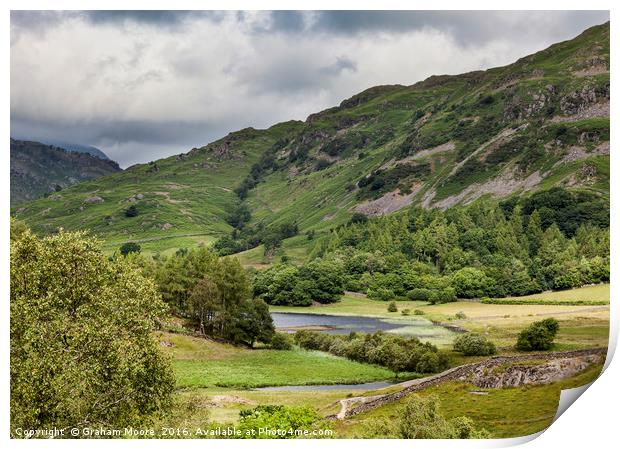 Little Langdale Tarn Print by Graham Moore