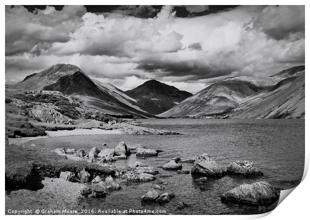 Wastwater stones Print by Graham Moore