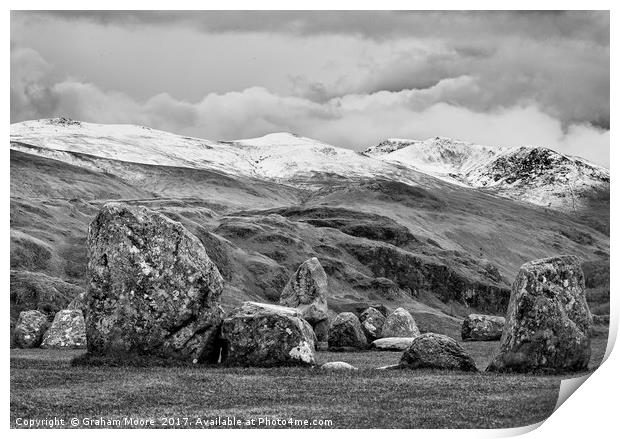 Castlerigg stone circle Print by Graham Moore