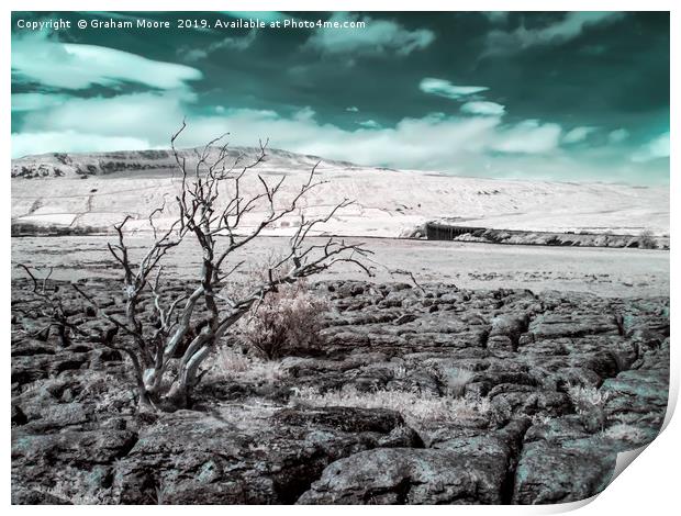 Ribblehead Viaduct infrared Print by Graham Moore