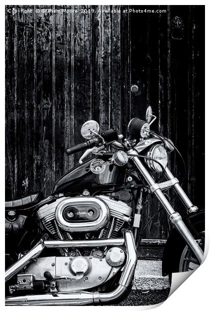 American motorcycle Print by Graham Moore