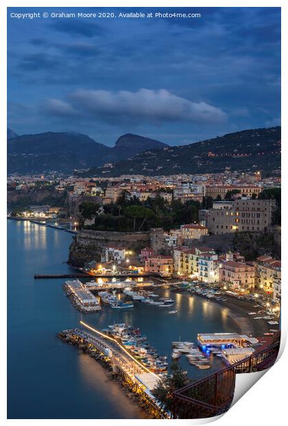 Sorrento evening Print by Graham Moore