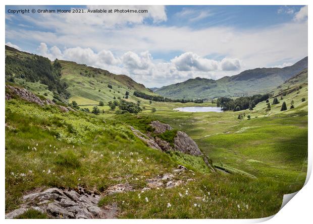 Blea Tarn from Side Pike Print by Graham Moore