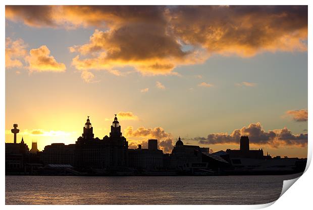 Liverpool sunrise Print by Paul Farrell Photography