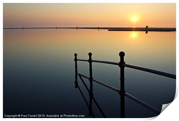 West Kirby February sunset Print by Paul Farrell Photography