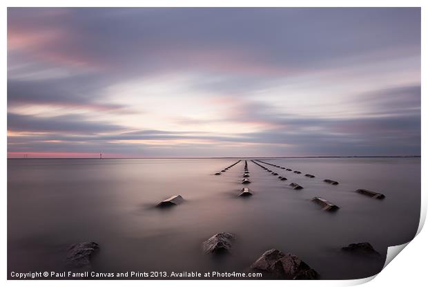 New Brighton breakers submerged Print by Paul Farrell Photography