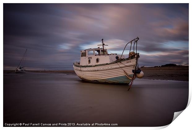 Moored at Meols Print by Paul Farrell Photography