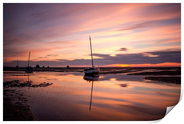 Long sunset at Meols Print by Paul Farrell Photography
