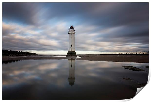Perch Rock reflections Print by Paul Farrell Photography