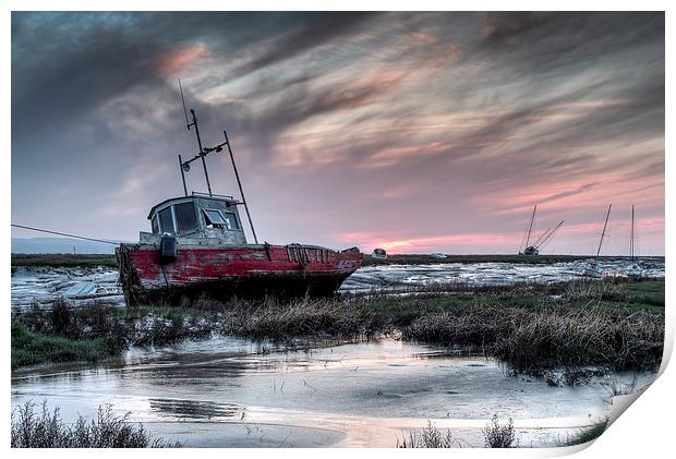 Sheldrakes sunset Print by Paul Farrell Photography