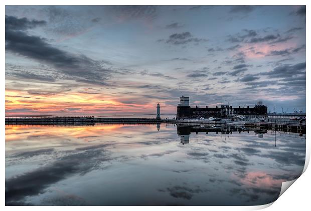  New Brighton reflectons Print by Paul Farrell Photography