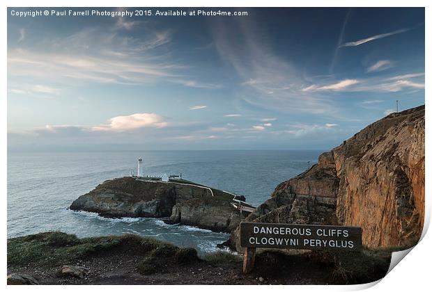  South Stack lighthouse, Anglesey Print by Paul Farrell Photography