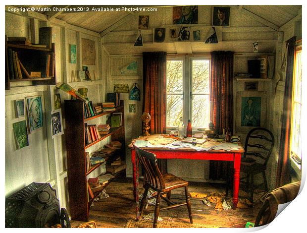 The Writing Shed, Dylan Thomas Print by Martin Chambers