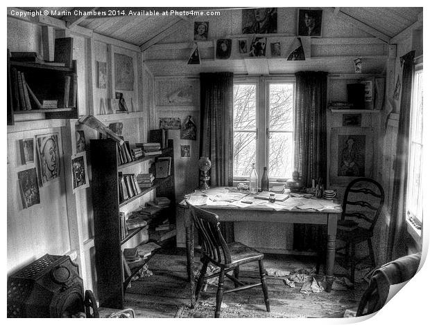 The Writing Shed Print by Martin Chambers