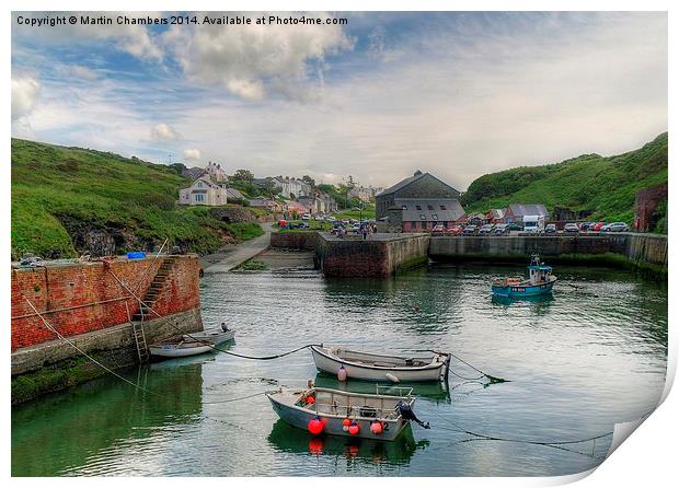 Porthgain Harbour, Pembrokeshire Print by Martin Chambers