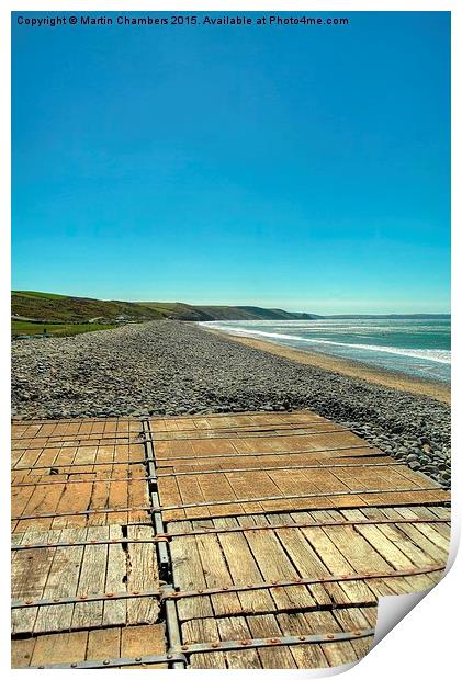  Boardwalk, Newgale Sands Print by Martin Chambers