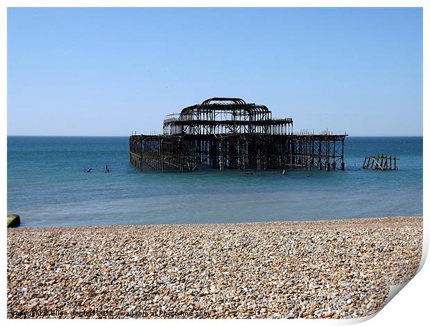 The West Pier Print by Ellen Ungless