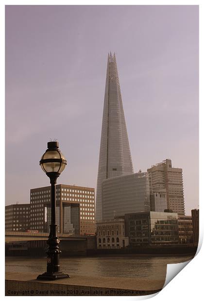 Shard Tower, London Print by David Wilkins