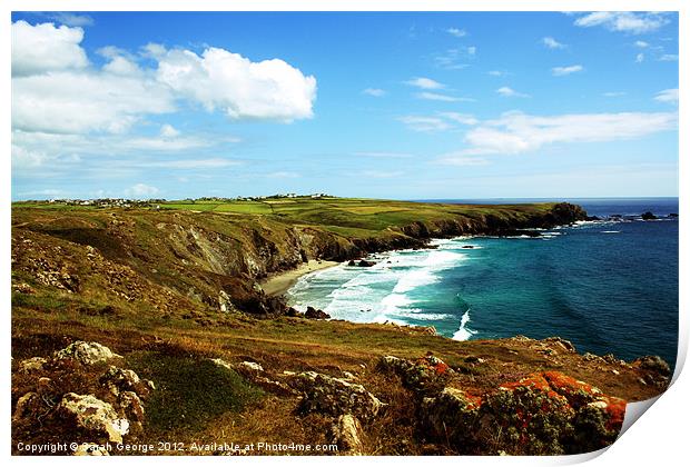 Cornish Coast Print by Sarah George