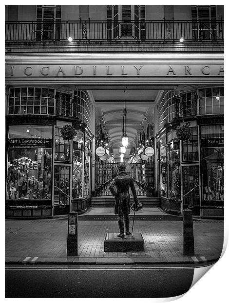 Piccadilly Arcade at night Print by Robin East