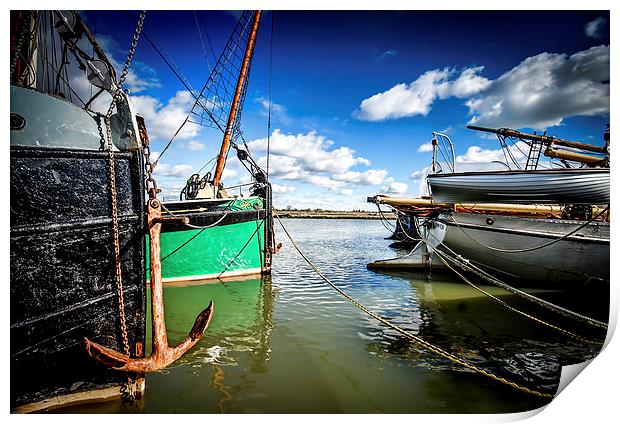  Thames Barges on the Blackwater Print by Robin East
