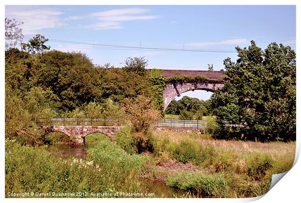 stream under the railway Print by Daniel Duchacek