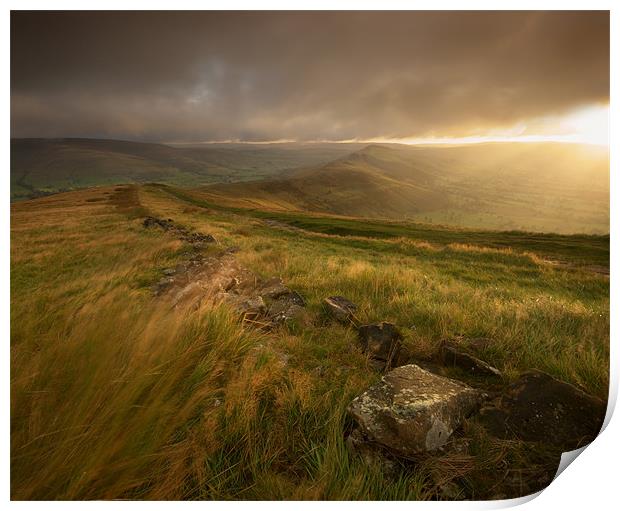 Mam Tor Sunrise Print by Richard Cooper