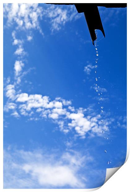 Dripping Water Print by Vitor Da Silva