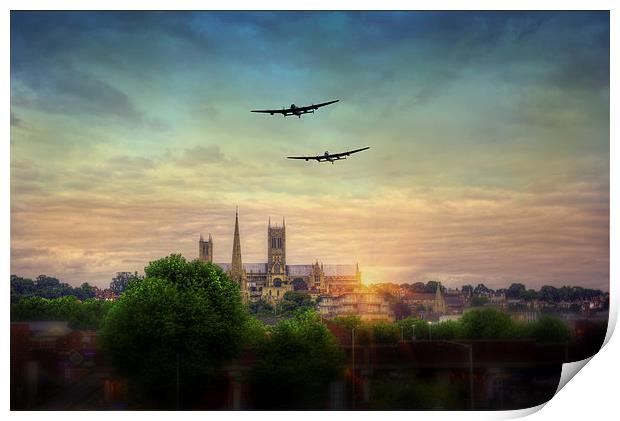  Lancaster Flyby Lincoln Cathedral Print by Jason Green