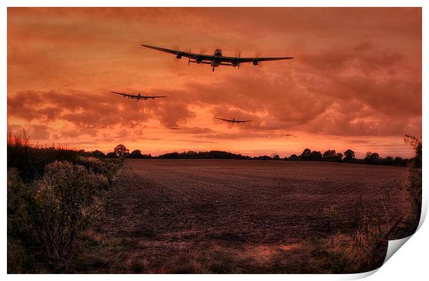 Lancaster Bomber Sorte Print by Jason Green