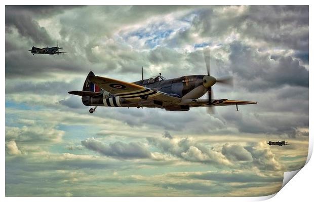  Spitfire Squadron Print by Jason Green