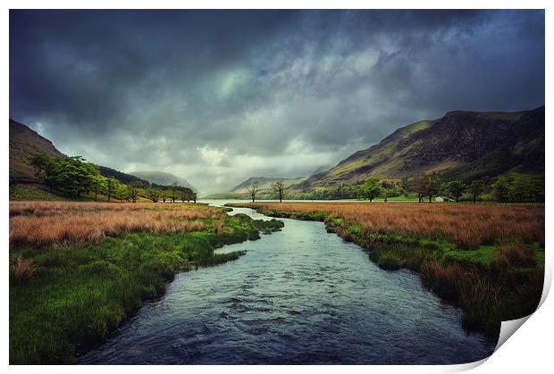 River to Buttermere Print by andrew bagley