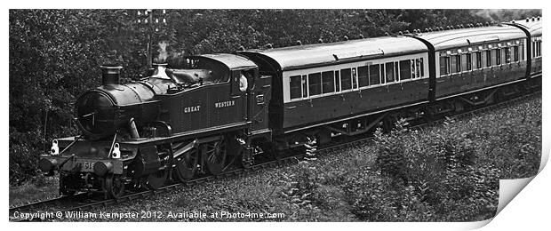 51XX Class GWR No.5164 Print by William Kempster