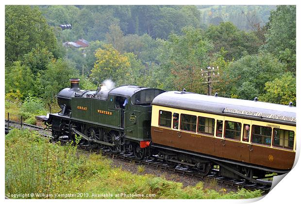 Severn Valley Railway GWR 51XX Class locomotive Print by William Kempster