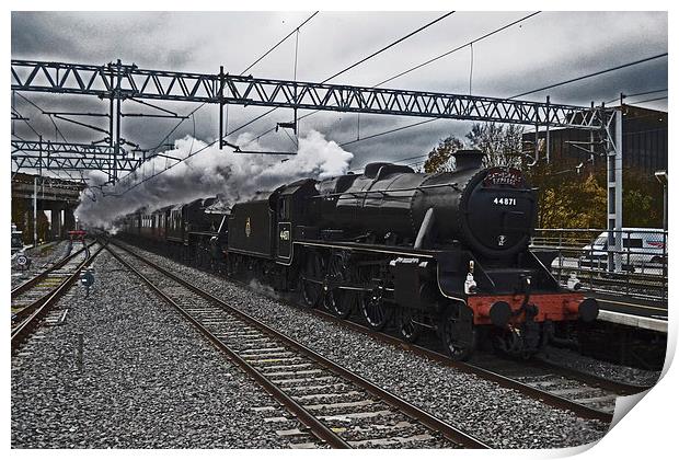 The Cathedrals Express Double Headed Black 5s Print by William Kempster