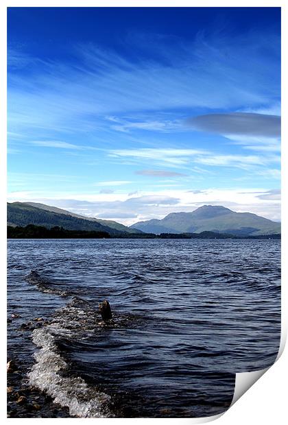 Loch Lomond Print by Gillian Flett