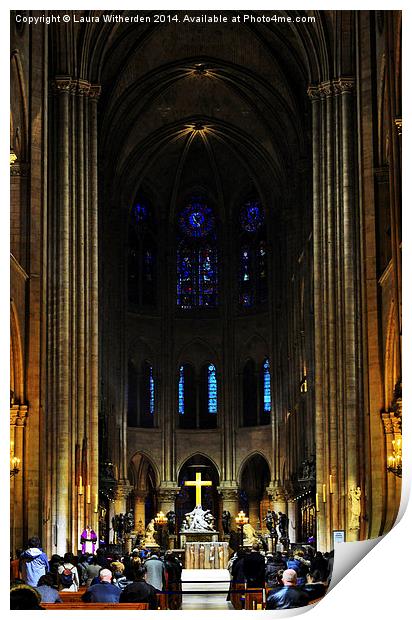 Notre Dame Print by Laura Witherden