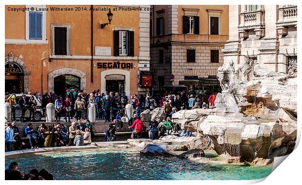 Trevi Fountain HDR  Print by Laura Witherden