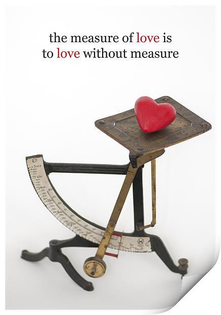 Love Measurement Print by Abdul Kadir Audah