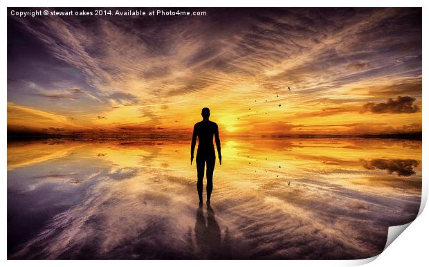 Crosby beach Liverpool Print by stewart oakes