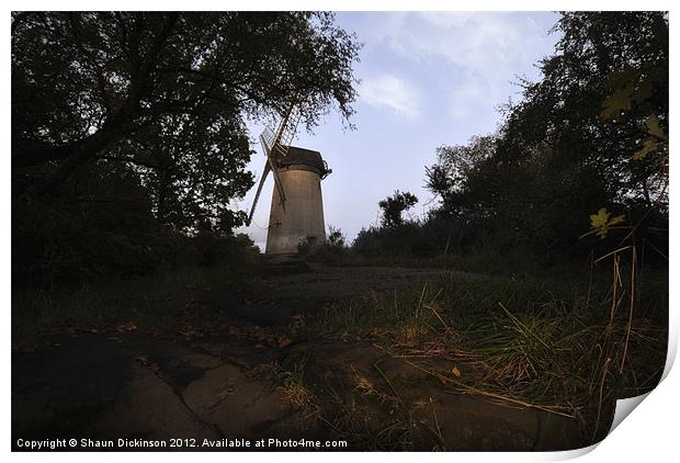 BIDSTON WINDMILL Print by Shaun Dickinson